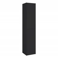 Szafki łazienkowe - Szafka wisząca słupek Marti czarna mat szer 30 cm wys 150 cm - miniaturka - grafika 1