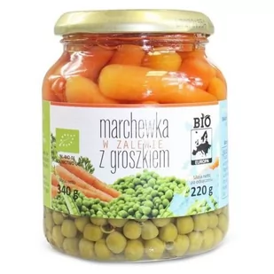 Bio Europa MARCHEWKA W ZALEWIE Z GROSZKIEM W SŁOIKU BIO 340 g (220 g)- - Zdrowa żywność - miniaturka - grafika 1