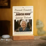 Ramki na zdjęcia - Lampka ramka L z wydrukiemTwój Dziennik na szkle akrylowym i - miniaturka - grafika 1