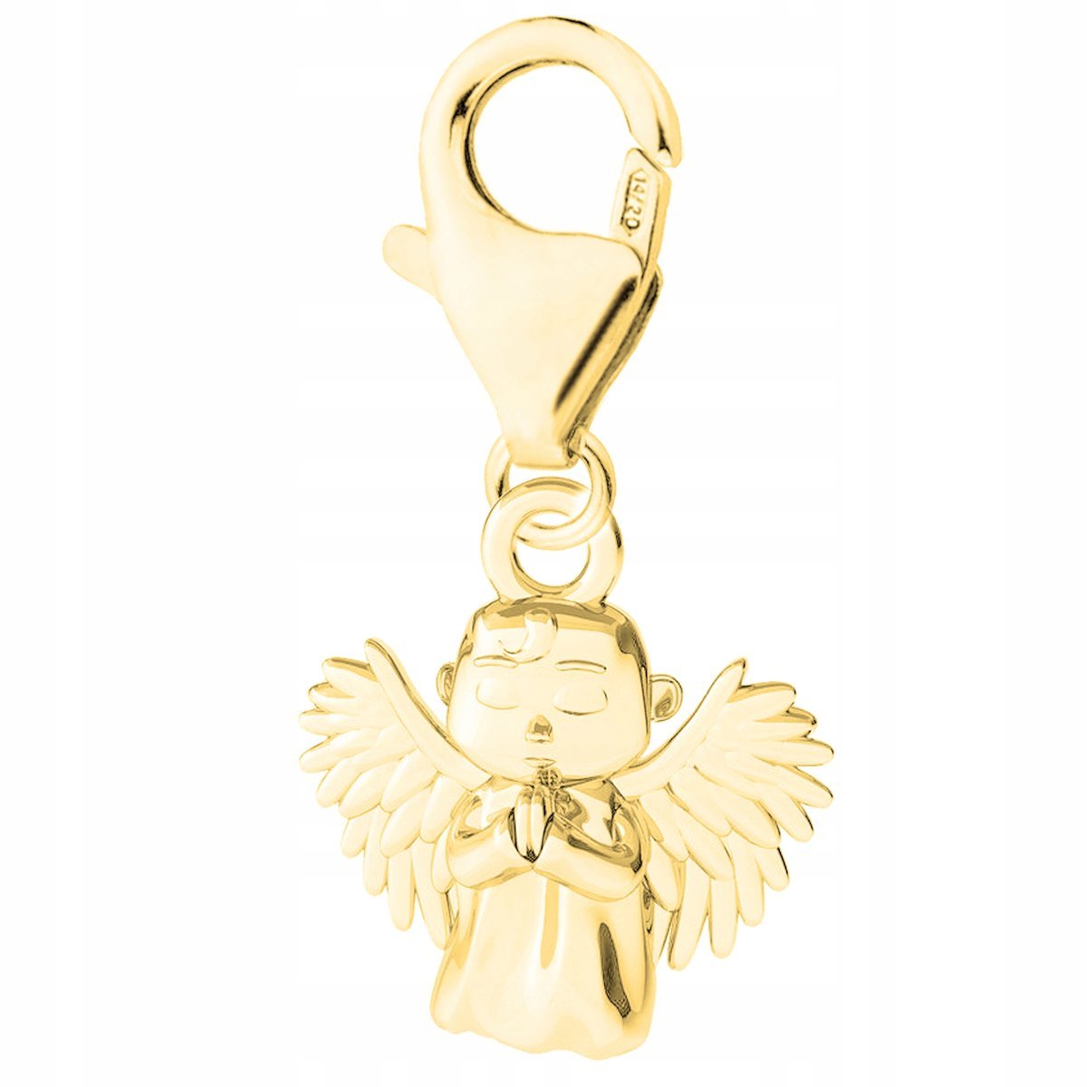 Złota Zawieszka Karabińczyk z Aniołem Stróżem Anioł Aniołek SREBRO 925