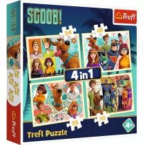 Trefl Puzzle 4w1 Scooby Doo i przyjaciele 34340 5900511343403 - Puzzle - miniaturka - grafika 1