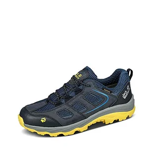 Jack Wolfskin Vojo Texapore Low K dziecięce buty trekkingowe, uniseks, Dark Blue Yellow, 31 EU - Buty dla chłopców - miniaturka - grafika 1