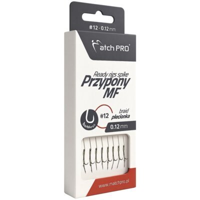Przypon MATCHPRO MF Ready Rigs Spike Braid NR 12 0.12 mm / 10 cm (8 szt.)