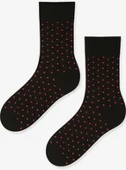 Skarpetki męskie - Skarpety męskie bawełniane w elegancki wzór czarne Prestige Cerber - miniaturka - grafika 1