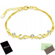 Bransoletki - Bransoletka Damska Złota Nieskończoność Srebro 925 - miniaturka - grafika 1