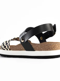 Sunbay Sandały "Galong" w kolorze czarno-białym - Sandały damskie - miniaturka - grafika 1