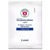 Apteczki i materiały opatrunkowe - SILESIAN PHARMA SP ZOO Kompresy jałowe z gazy 17-nitkowe 12-warstwowe 7 x 7 cm x 3 szt Apteczka ABC - miniaturka - grafika 1