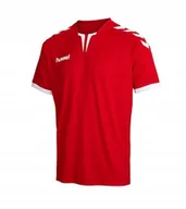 Koszulki męskie - HUMMEL MĘSKI CZERWONY T-SHIRT PROSTY LOGO XL PUZ - miniaturka - grafika 1