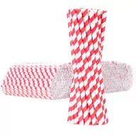 Naczynia i sztućce jednorazowe - GSG słomki papierowe BIO ekologiczne PAPER STRAWS 6/205mm biało-czerwone 500 sztuk 1009888 1009888 - miniaturka - grafika 1