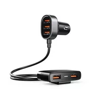 Ładowarki samochodowe - Joyroom Ładowarka  JOYROOM JR-CL03 5-PORT USB CAR CHARGER BLACK 6941237122353 - miniaturka - grafika 1
