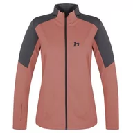 Bluzy sportowe damskie - Bluza damska Hannah Nemea Rozmiar: S / Kolor: różowy/czarny - miniaturka - grafika 1