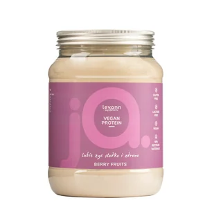 LEVANN “jA” VEGAN PROTEIN Wegańskie proteinowe białko o smaku owoców leśnych – proszek 500g - Odżywki białkowe LEVANN “jA” VEGAN PROTEIN Wegańskie proteinowe białko o smaku owoców leśnych – proszek 500g - Odżywki białkowe - miniaturka - grafika 1