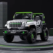 Pojazdy elektryczne dla dzieci - Mamido Auto Na Akumulator Terrain 4X4 Siwy - miniaturka - grafika 1