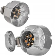 Akcesoria motoryzacyjne - Gniazdo Do Przyczepy Haka Przyczepki 7PIN 12V Aluminium - miniaturka - grafika 1