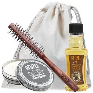 Zestaw do stylizacji włosów - Reuzel Grooming Tonic, Reuzel Extreme Pomade oraz ZEW Roller - Zestawy kosmetyków męskich - miniaturka - grafika 1