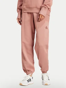 adidas Spodnie dresowe ALL SZN French Terry JD4721 Różowy Loose Fit - Spodnie sportowe damskie - miniaturka - grafika 1