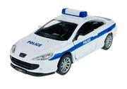 Samochody i pojazdy dla dzieci - WELLY PEUGEOT 407 COUPE POLICE BIAŁY 1:34 SAMOCHÓD NOWY METALOWY MODEL - miniaturka - grafika 1