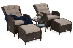 Meble ogrodowe technorattanowe Sofia Brown Mat / Brown Melange - Meble ogrodowe - miniaturka - grafika 5