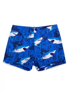 Spodenki kąpielowe chłopięce niebieskie w rekiny 104-110 - Moda i Uroda OUTLET - miniaturka - grafika 1