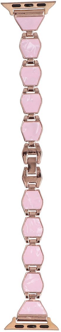 GlacierX bransoleta do smartwatcha Pearl Glow Chain Bracelet Shell Bloom do Apple Watch 38/40/41mm Różowo-Złota