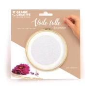 Pasmanteria - Tiul biały do wyszywania 60x45 cm - miniaturka - grafika 1