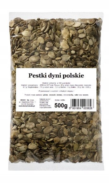 Pestki Dyni Polskie 500G Łuskane Naturalne Świeże Jakość Nasiona Do Sałatek