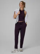 Spodnie sportowe damskie - 4F Spodnie dresowe damskie - fioletowe XXL - miniaturka - grafika 1