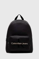 Plecaki - Calvin Klein Jeans plecak damski kolor czarny duży z nadrukiem - miniaturka - grafika 1
