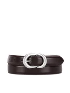 Paski - Gino Rossi Pasek Damski BLYL24010-SLV Brązowy - miniaturka - grafika 1