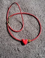 Naszyjniki - Walentynkowe serce z pięknej ceramiki prezent handmade dla ukochanej osoby - miniaturka - grafika 1