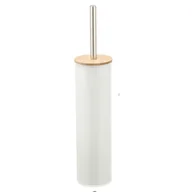 Akcesoria do wc - Lumarko Szczotka Do Wc W Metalowej Osłonie I Pokrywą Bambusową 9,5x26,5x38 Cm (łazienka) - miniaturka - grafika 1