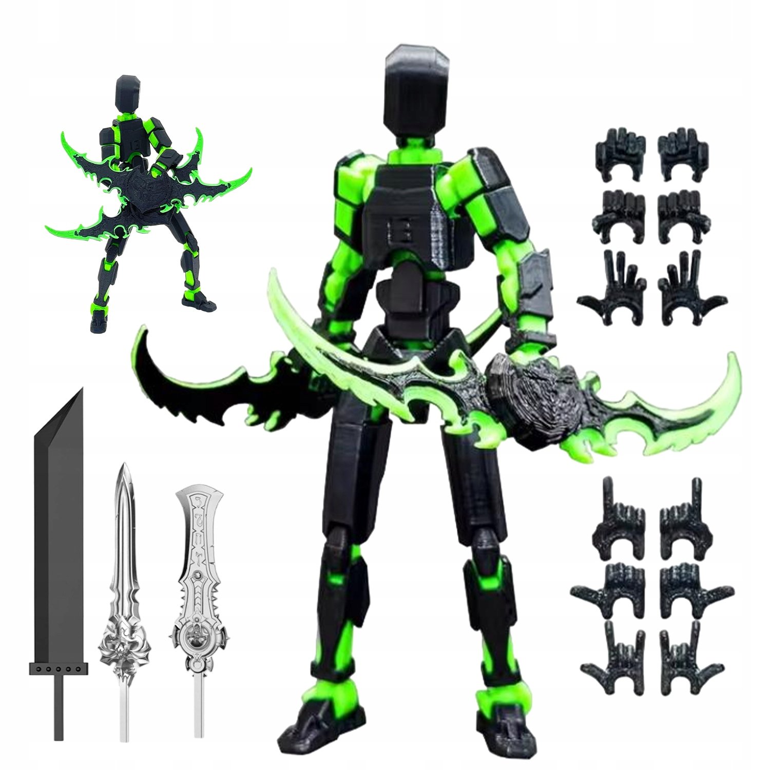 Mini Figurka Ruchomy Robot Figurka Ruchoma Legenda Manekin 3D Figurka 13cm