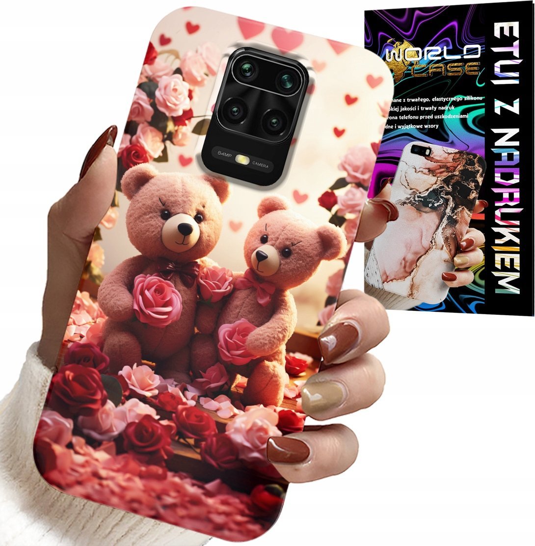 ETUI DO XIAOMI NOTE 9 PRO / 9S - MISIE, LOVE YOU, SERCA WIELE WZORÓW CASE