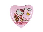 Urodziny dziecka - Grabo Balloons Balon foliowy serce Hello Kitty na rowerze - 46 cm - 1 szt. L18020 - miniaturka - grafika 1