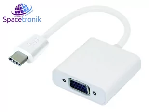 1 Spacetronik Adapter USB-C 3 na VGA DM-TC-004 - Złącza, przejściówki, adaptery - miniaturka - grafika 1