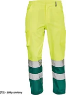 Odzież robocza - CERVA BURGOS HV spodnie ostrzegawcze z odblaskowymi taśmami wykonane z materiału Hi-Vis - żółty-granatowy 64 - miniaturka - grafika 1