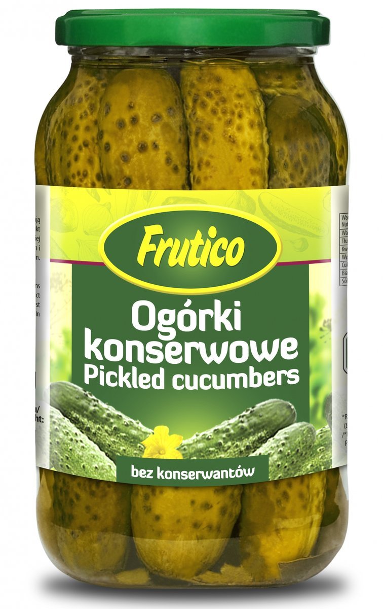 OGÓRKI KONSERWOWE FRUTICO WYSOKA JAKOŚĆ 870G