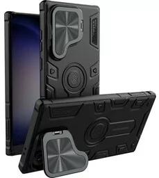 Nillkin Etui z ochroną aparatu CamShield Armor Prop Case do Galaxy S24 Ultra, czarne - Etui i futerały do telefonów - miniaturka - grafika 1