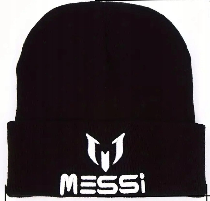 Czapka zimowa Lionel Leo Messi 10 czarna beanie streetwear prezent