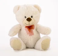 Maskotki i pluszaki - Daffi Miś beżowy z kokardą 30cm 29651 - miniaturka - grafika 1