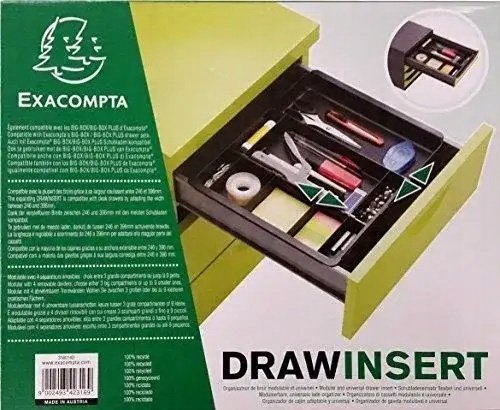 Exacompta 316014D Wkład do szuflady DRAWINSERT ECOBlack z 4 wyjmowanymi