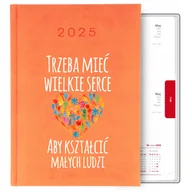Notesy i bloczki - Prezent dla nauczyciela Kalendarz książkowy 2025 POMARAŃCZOWY praktyczny WZ - miniaturka - grafika 1