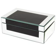 Biżuteria - akcesoria - Szkatułka na biżuterię srebrna szklana 8,5x21,5 121419 - miniaturka - grafika 1