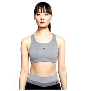 Stanik sportowy Nike Swoosh Pro-padded Bra Wmns Smoke Grey/Htr/Black - BV3636-084 - Bielizna sportowa damska - miniaturka - grafika 1