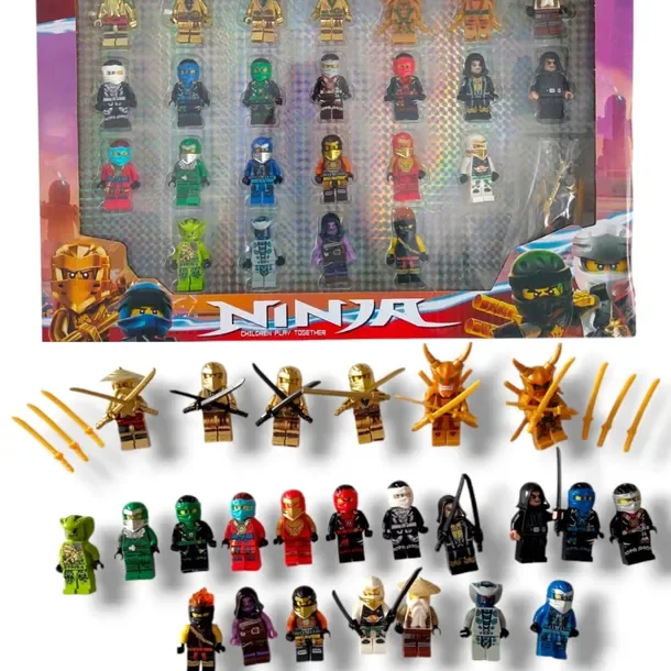 Minifigurki Figuri Ninja Ninjago Wojownicy 24 szt + Akcesoria