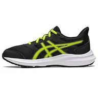 Buty dla dziewczynek - ASICS Kids Jolt 4 GS Sneaker, Czarna Limonka Zest, 33.5 EU - miniaturka - grafika 1
