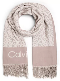 Apaszki i szaliki damskie - Calvin Klein - Szalik damski, różowy|beżowy - grafika 1
