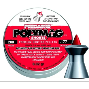 Śrut 4,50 mm JSB Predator Polymag Shorts 200 szt - Amunicja do wiatrówek - miniaturka - grafika 1