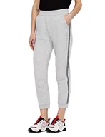 Spodnie damskie - Armani Exchange Damskie spodnie dresowe z logo Cropped Leg, Bc04 Htr Grey, XL - miniaturka - grafika 1