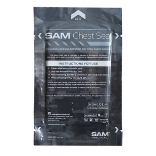 SAM Medical - Opatrunek okluzyjny na rany klatki piersiowej SAM® Chest Seal - 2 szt. - CS201-EN - Apteczki i materiały opatrunkowe - miniaturka - grafika 2
